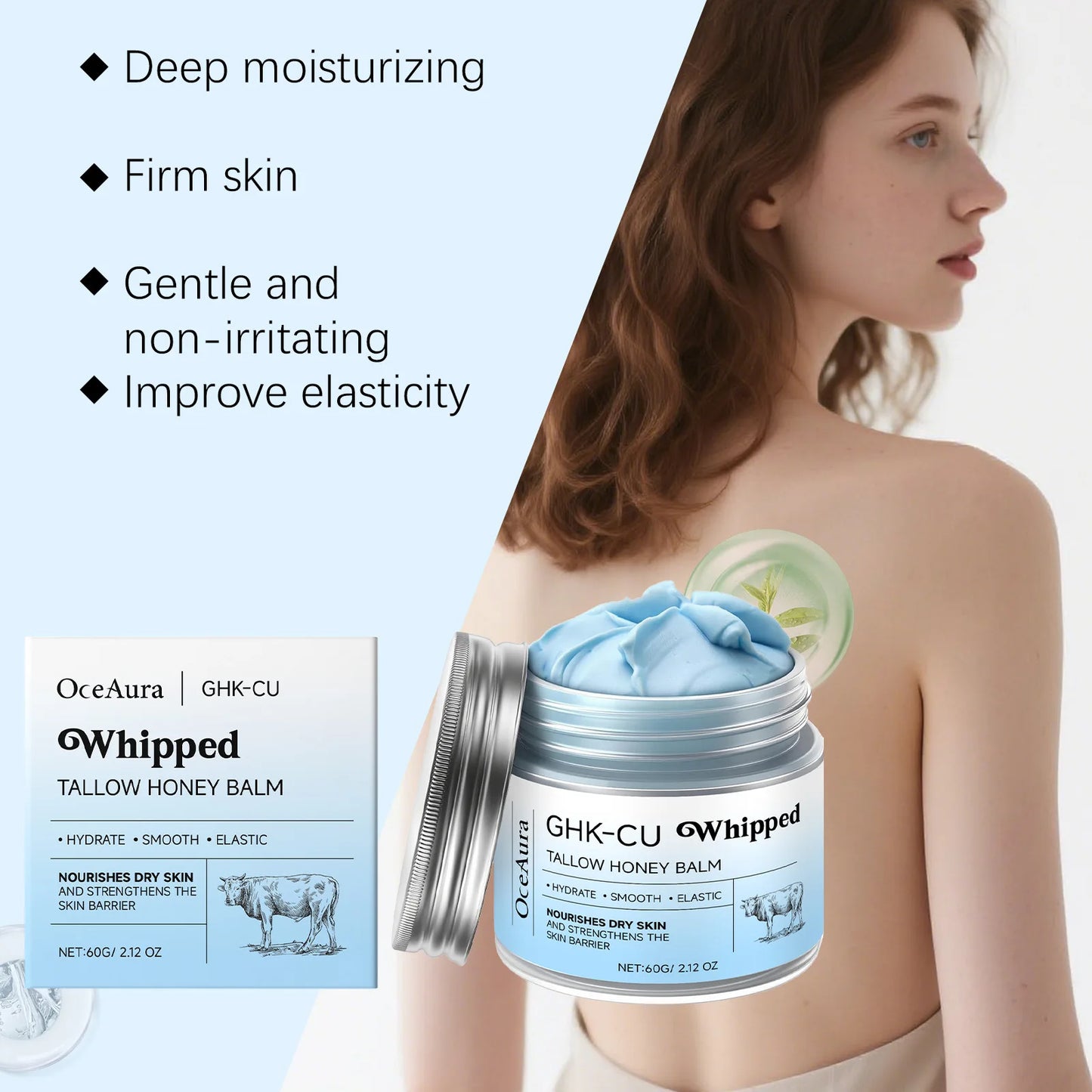 Copper Peptide Blue Balm with Manuka Honey for Dry