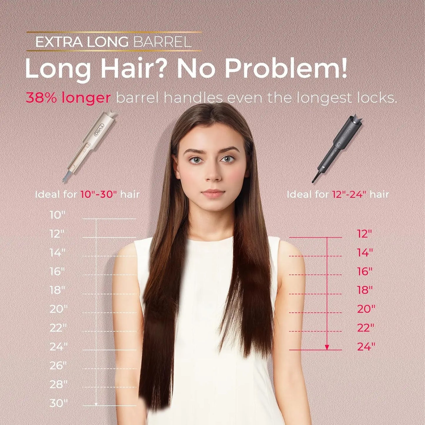 Automatic Rotating Curling Iron for Long Hair